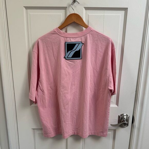 We11done Pink Crystal Logo T-Shirt Size Medium - Picture 6 of 10